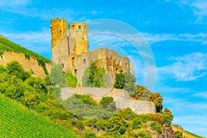 Ruins of Ehrenfels castle near Ruedesheim am Rhein, Germany