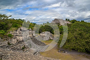 Ruins of Ek Balam ancient Mayan city.