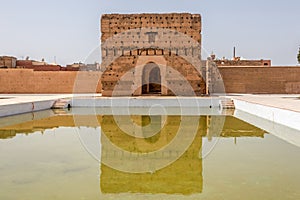 Ruins of El Badi palace in Marrakesh - Morocco