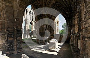 Ruins of Elgin Cathedral in Edlin in nortern Scotland