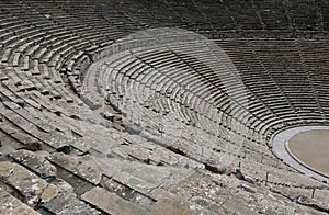 Ruins of epidaurus theater, peloponnese, greece photo