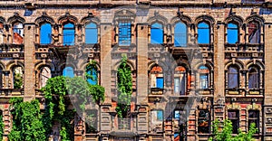 Ruins of the facade of an old building, sights photo