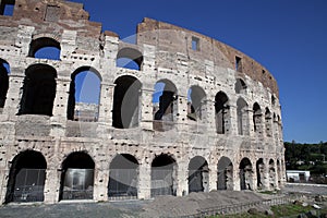 The ruins of the Flavian amphitheater