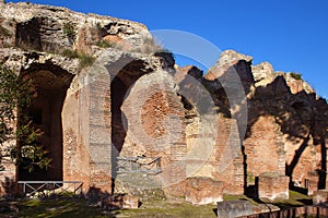 Ruins of the Flavian Amphitheater in Pozzuoli.