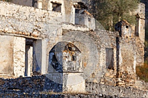 Ruins of the former Greek village, now called Kayakoy
