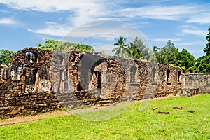 Ruins of former penal colony at Ile Royale photo