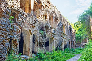 The ruins of fort barracks