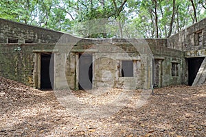 Ruins of Fort Fremont near Beaufort, South Carolina photo