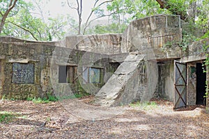 Ruins of Fort Fremont near Beaufort, South Carolina photo