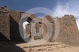 Ruins of fort Gavilgad at Chikhaldara Maharashtra