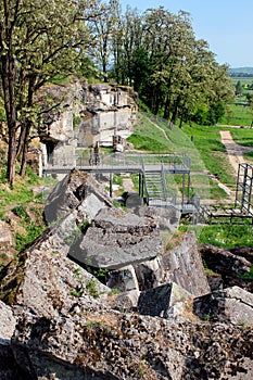 Ruins of Fort XIII San Rideau in Przemysl, Poland