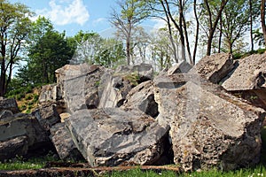 Ruins of Fort XIII San Rideau in Przemysl, Poland