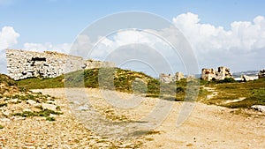 Ruins of Forte da Luz Fort of Light, on the Portuguese western coast, Peniche