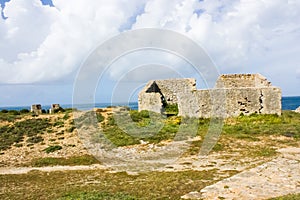 Ruins of Forte da Luz Fort of Light, on the Portuguese western coast, Peniche