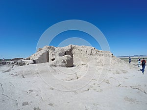 ruins of fortress ancient Khorezm, in the Kyzylkum desert in Uzbekistan,