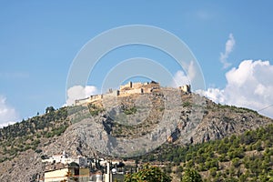 Ruins of the fortress Argos on the hill Larissa. Peloponnese photo