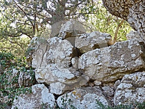 Ruins of the fortress of Charax, a Roman military camp on the Cape of AI-Todor. Located on a hill and consists of two rows of wall