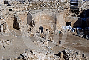 Ruins of the fortress of Herod, the Great, Herodium, Palestine