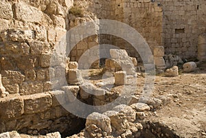 Ruins of the fortress of Herod, the Great, Herodium, Palestine