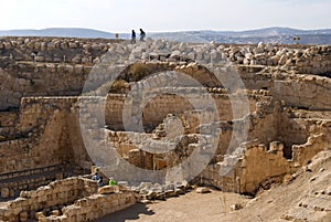 Ruins of the fortress of Herod, the Great, Herodium, Palestine