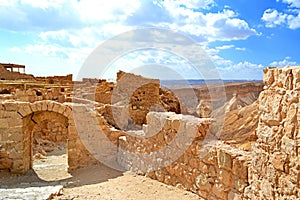Ruins of fortress Masada - Judaean Desert, Israel