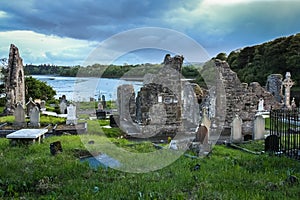 Franciscan abbey and graveyard. Donegal town. county Donegal. Ireland photo
