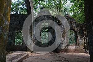 Ruins of the French Church at Ba Vi National Park, Vietnam