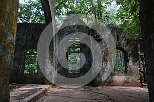 Ruins of the French Church at Ba Vi National Park, Vietnam photo