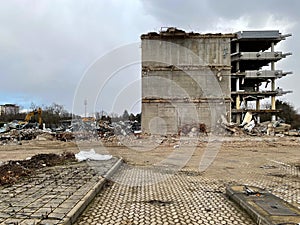 Ruins in Front of elecommunication tower Nuremberg photo