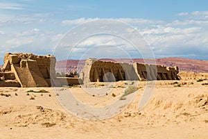 Ruins of Gaochang, Turpan, China. Dating more than 2000 years, they are the oldest ruins in Xinjiang photo