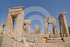 Ruins gate of Persepolis in Shiraz, Iran