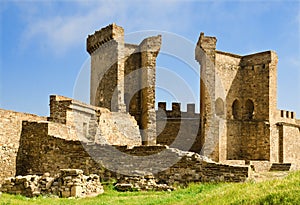 Ruins of The Genoa Fortress in Sudak