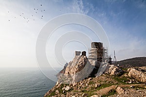 Ruins of Genoese Cembalo fortress. Balaklava, Crimea