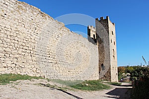 Ruins of the Genoese fortress in the city of Feodosia