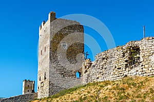 Ruins of Genoese fortress in Feodosia, Crimea