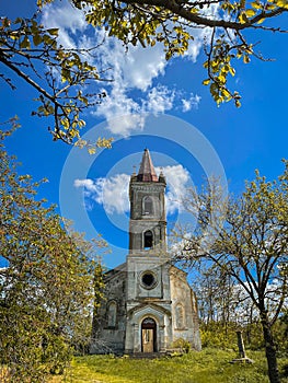 Ruins of the German church in Malcoci, Tulcea county