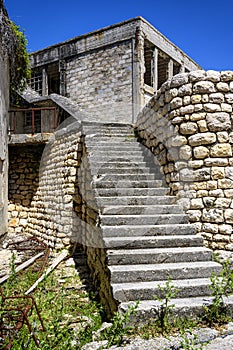 Ruins on the Goli otok prison in Croatia photo