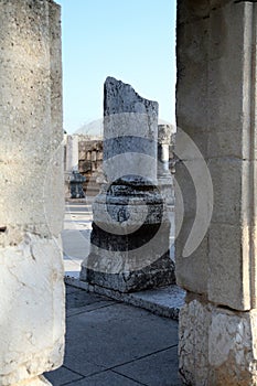 Ruins of the great synagogue of Capernaum