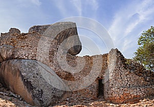 Ruins of Great Zimbabwe during a nice winter day