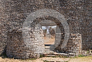 Ruins of Great Zimbabwe during a nice winter day
