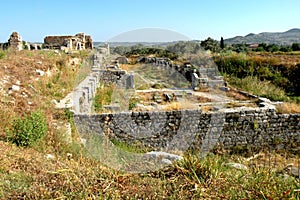 Ruins of a greek ancient town in west Turkey