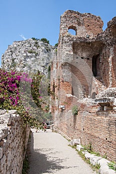 Ruins of Teatro di Taormina, Sicily, Italy