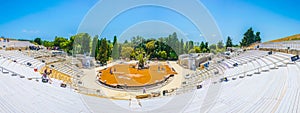 Ruins of the Greek theatre in Syracuse, Sicily, Italy