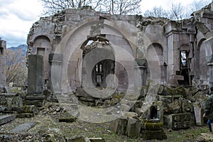 Ruins of Grigori Bardzrakash Monastery in Lori Armenia