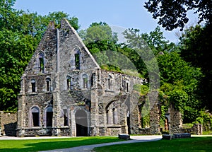 Ruins of the guest houses of the Abbey of Villers la Ville, Belgium photo