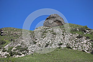 Ruins from the Gulistan fortress on the territory of the Republic of Azerbaijan, near the city of Shamakhi