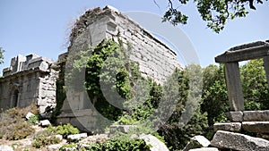 Ruins of gymnasium in Termessos, ancient Pisidian city in Antalya province, Turkey.