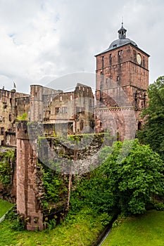 Ruins of Heidelberg Castle in Germany