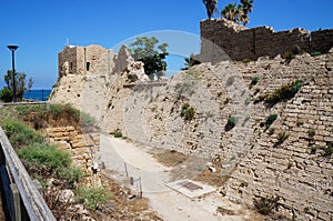 Ruins of Herod palace and a pool near Caesaria