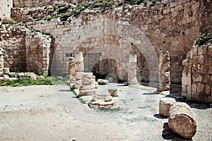 Ruins of Herodium Herodion Fortress of Herod the Great, Judaean Desert near to Jerusalem, Israel